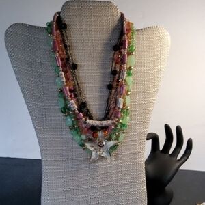 Multicolor Beaded Necklace Bundle.